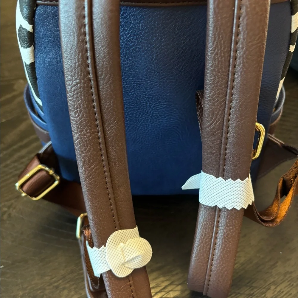 Loungefly Pixar Woody Mini Backpack and Bullseye Cutie Cuff - Picture 4 of 5